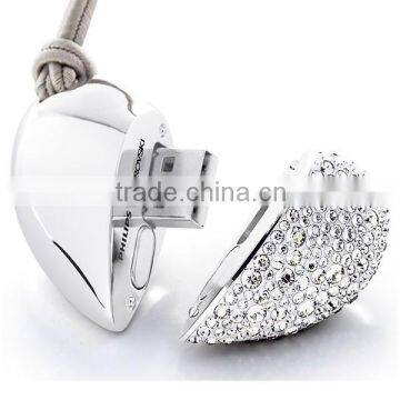 jewelry heart shape usb drive 16gb