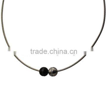 surgical steel necklace for woman albaba wholesale/stainless steel bead chain/women's necklace