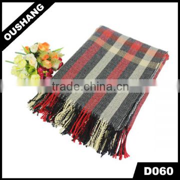 D060 Acrylic Wool Scarves Poncho Striped Cape