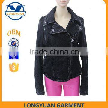 Breathable latest fashion sexy style pu leather jacket for woman