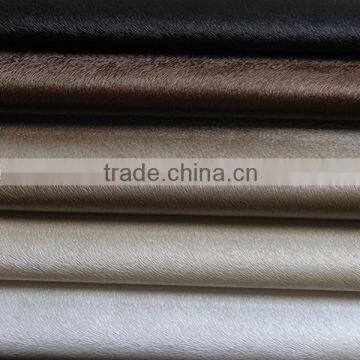 Metalic upolstery PVC leather with mouse grain for home decoration usage ,popular used for living room and bedroom