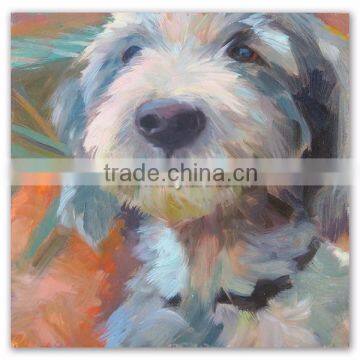 Handmade home decor modern animal art dog oil painting