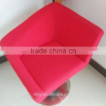 TDCF-1-2 QVB JIANDE TONGDA Stainless Steel Frame Red Fabric Leisure Chair