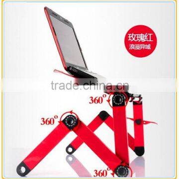 GX-07 Adjustable Aluminum Stackable Portable Laptop Table/desk With USB Fan photo-2