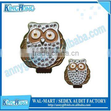 Manufacturer Custom Set auger owl Golf Ball Marker