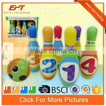 Funny sport pu material soft bowling ball for kids