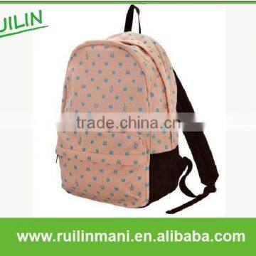 Pink Canvas Teenage Backpack