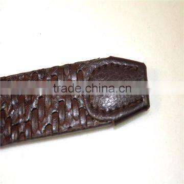 Fashion PU Fake Leather With Grid Lines Pattern and Pin Buckle Belt photo-2