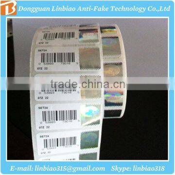 Permanent reflective laser hot stamping hologram foil