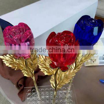 Crystal Rose Gift Items Royal Blue Wedding Decorations photo-3