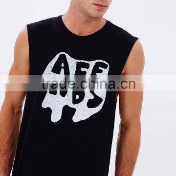 Daijun OEM Wholesale Black Dri Fit 100% Cotton Men Printing Bodybuilding Tank Top photo-4