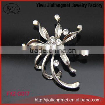 Factory Price Women Accessories Zinc Alloy Flower Shape Brooch Pins