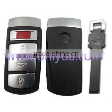 Hot selling VW Magotan 3+1 button remote key shell with blade