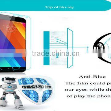 Used Mobile Phone Glass Tempered Anti Blue Ray Touch Glass Screen Protector for Meizu Mx5 Film photo-2