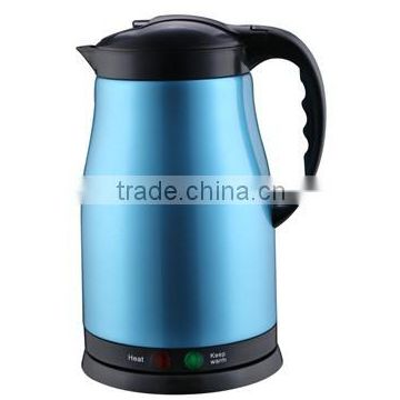 2015 new 1.5L plastic electric kettle with LED light cordless warm control Manufacturer