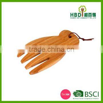 Kitchen Bamboo Salad Server/bamboo Salad Mixing Hand