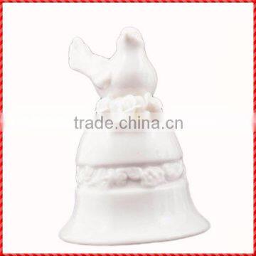 Exquisite white bird decoraton ceramic wind bells