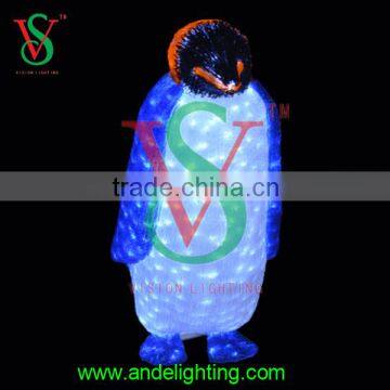 2016 new animal wholesale lighted waterproof penguin led light for holiday garden outdoor decoration