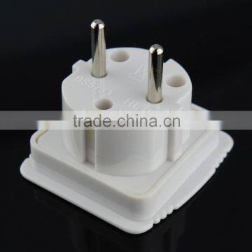 White/Black Adapter UK TO EU Europe European Travel Adaptor Plug 2 Pin Wonplug Travel photo-2