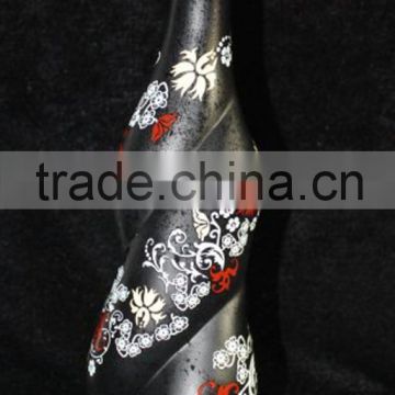 750ML MATT BLACK FROSTED GLASS WINE BOTTLE