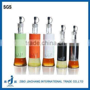 550ml glass olive oil bottle with metal sprayer