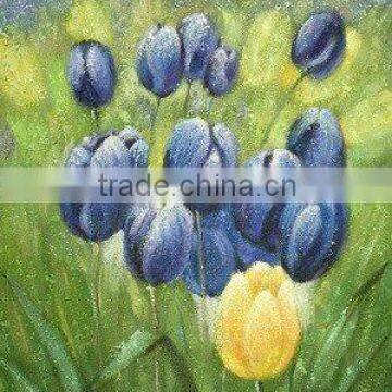 Canvas flowers oil painting