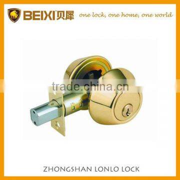 High security brass made polished brass finish Single cylinder deadbolt