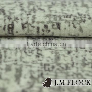 China supplier customized nylon knitted flock plain printed flocking fabric