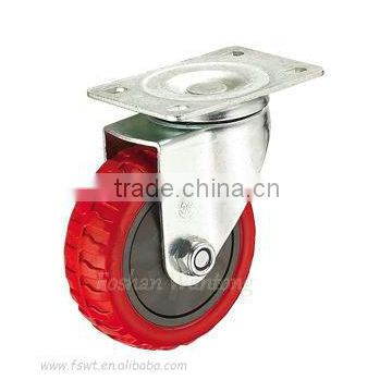 Polyurethane Medium Duty Threaded Stem Swivel Wheel Caster