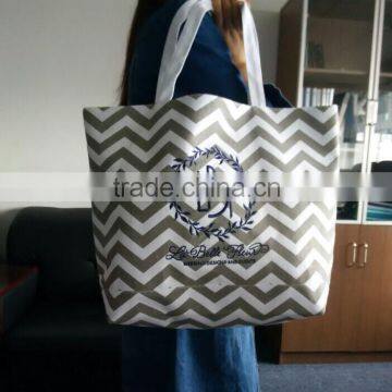 Wholesale Personalized Monogramed Chevron Tote Bag