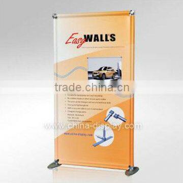 Outdoor waterproof free standing banner stand with durable hardware