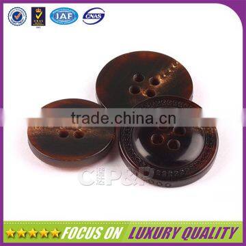 Fashion custom design 4 holes real horn button for suit
