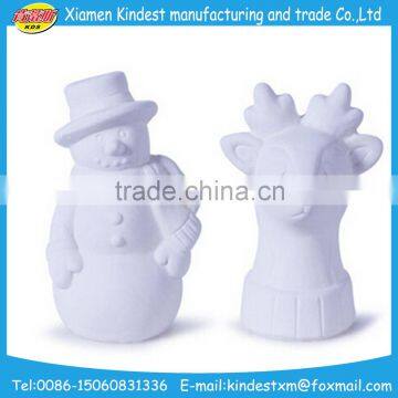 DIY Gifts Unpaintd White Ceramic Bisque Santa With Pigment and Brush