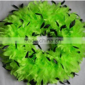 Beautiful Lime Feather Wreath with Coque Accents