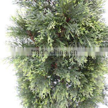 120cm Green Artificial Plastic Cypress Tree Wood Trunk
