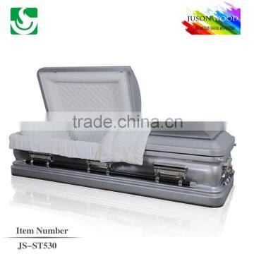 nice finish quick deliver hot sale adult metal casket china