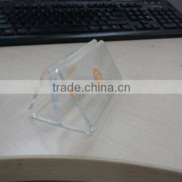 plexiglass triangle table tent for menu and recipe