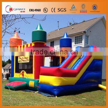 Kids inflatable playhouse with slide for sale / outdoor playhouse with slide