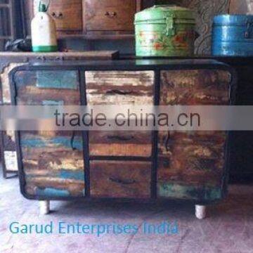 Industrial Reclaimed Wood Chest of Drawer,Mariner Six Drawer Chest Of Drawers