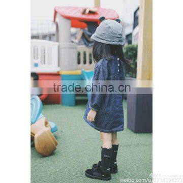 fancy and fashion design one piece baby girls jeans kids nice dress