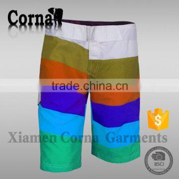 Custom design colorful polyester full sublimation mens board shorts surf swim boardshorts