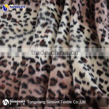 100% Polyester Animal Printed Velour Fabric for shoes