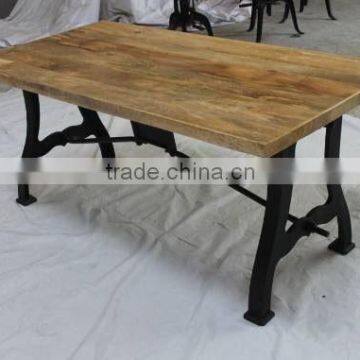 Iron wood dining table