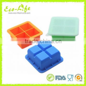 Baby Food Storage Freezer Tray Container With Silicone Clip On Lid BPA Free