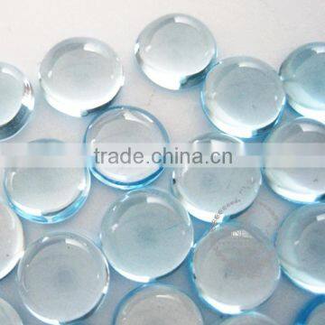 7.8-8mm Round Natural Sky Blue Topaz Semi Precious Loose Stone Gemstone DIY Ring Earrings Pendant Charm Cabochon 4110109