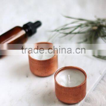Hammered Copper Wax Filled Votive Small
