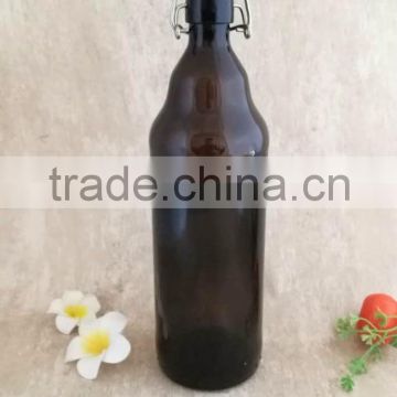 1000ml 1L amber beer growler beer glass bottle