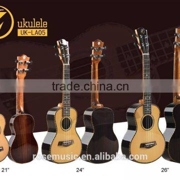 Solid Spruce +rosewood Concert Ukulele of High Quality From China Factory(UK-LA05-24)