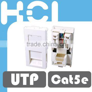 RJ45 Keystone Cat5e LSA IDC Module Faceplate with Door