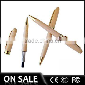 Promotional cheap logo wooden ballpoint pen